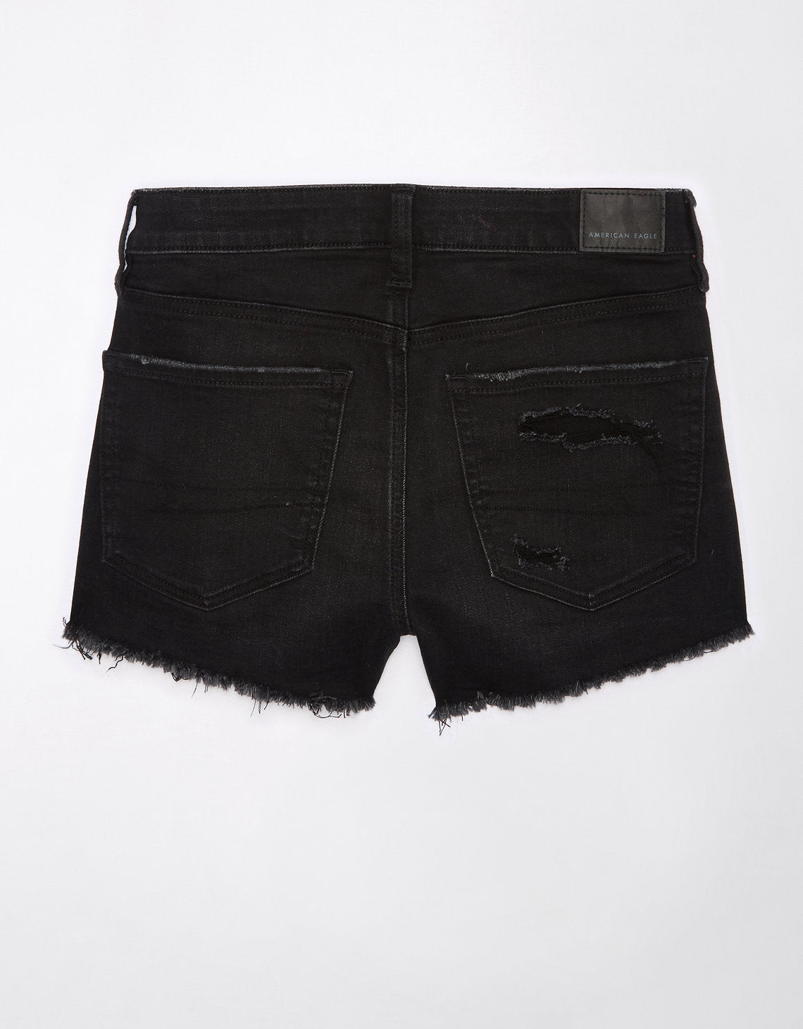 Short Mom AE en denim de tiro alto para mujer - Negro 1333_7747_038_b