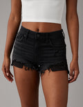 Short Mom AE en denim de tiro alto para mujer - Negro 1333_7747_038_of