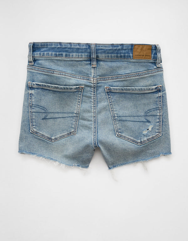 Short súper corto en denim de tiro alto - Generico