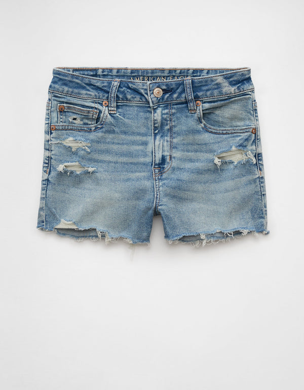 Short súper corto en denim de tiro alto - Generico