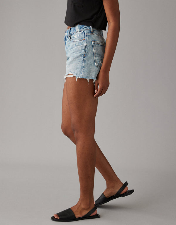 Short Denim Talle Alto con rotos Mujer AE - Generico