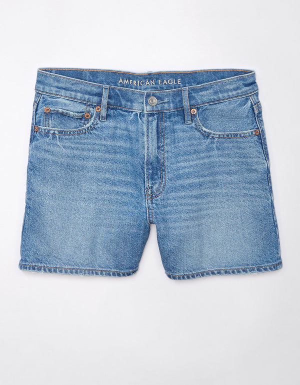 Short Denim de Tiro Alto Mujer AE - Azul