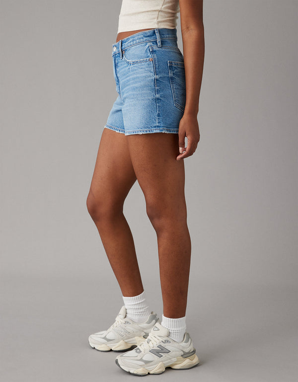 Short Denim de Tiro Alto Mujer AE - Azul