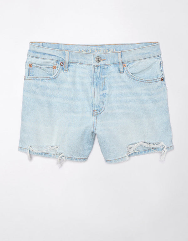 Short Denim de Tiro Alto con rotos Mujer AE - Generico