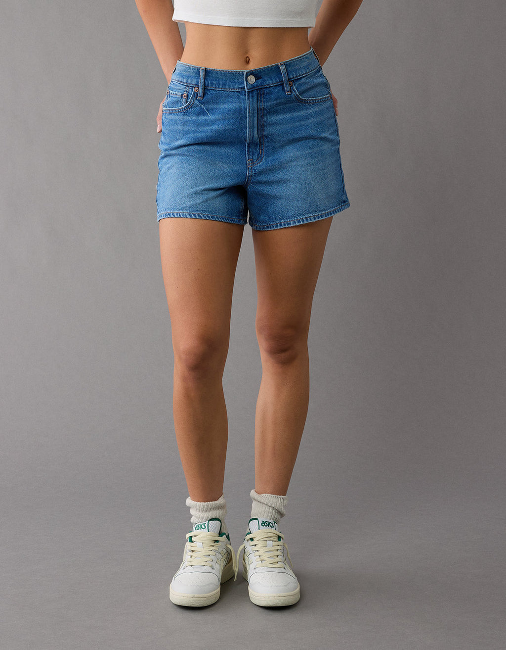 Short Strigid en Denim con Tiro Alto para Mujer - Azul 1334_8124_471_d2