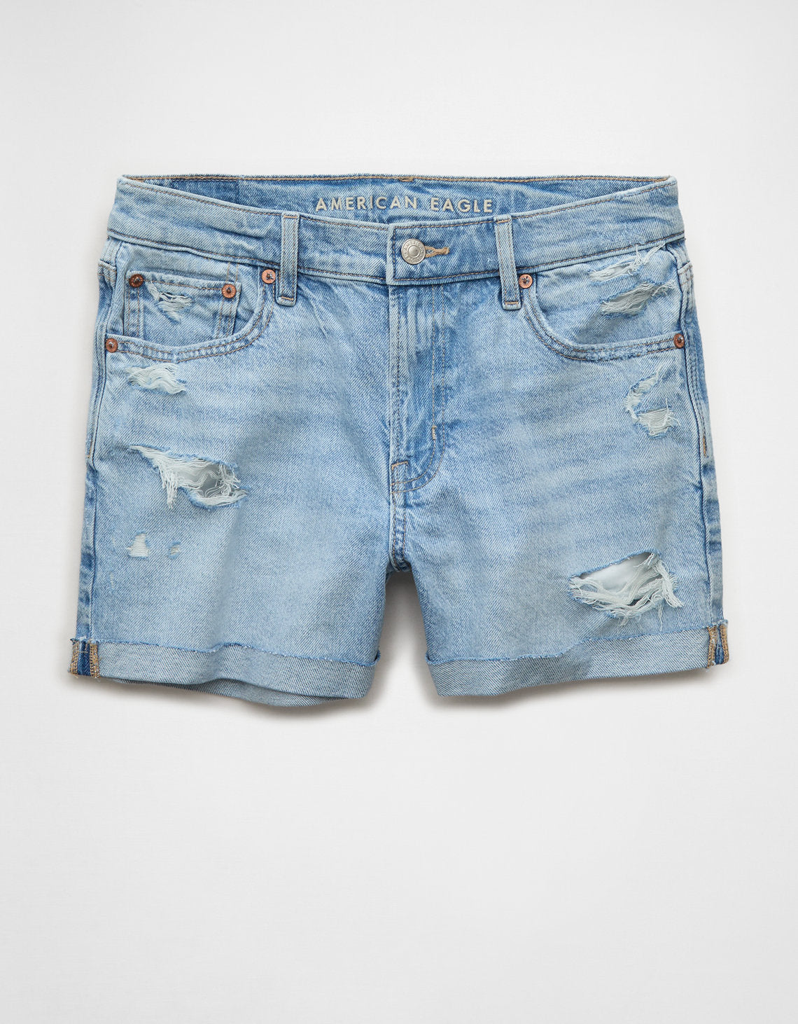 Ae Strigid pantalón corto de mezclilla relajado de tiro alto - Azul 1334_8597_893_f