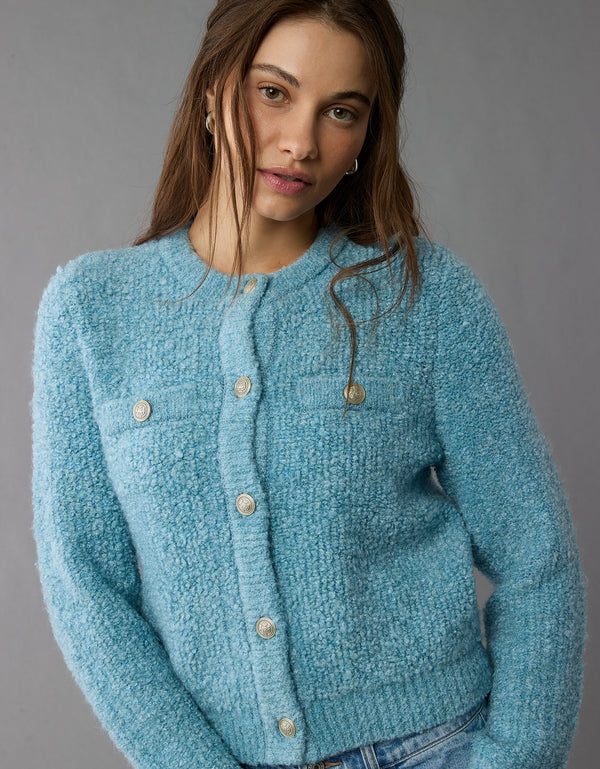Suéter cuello redondo Manga Larga Mujer AE - Azul