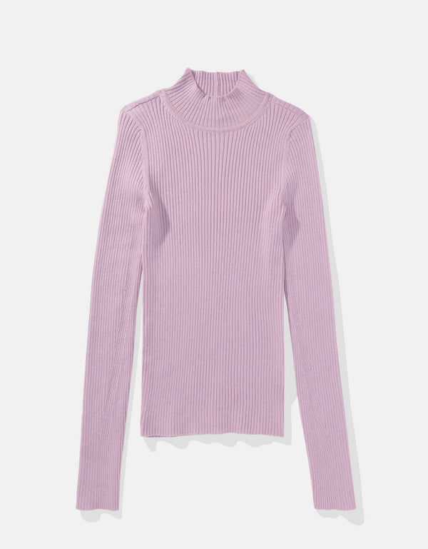 Sweater AE en tejido de punto cuello alto - Morado