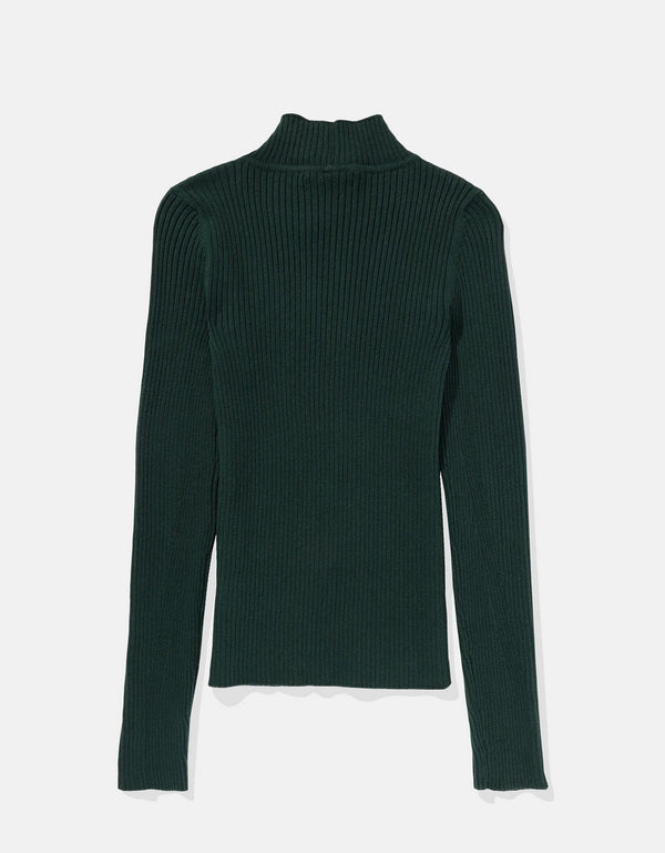 Sweater AE en tejido de punto cuello alto - Verde