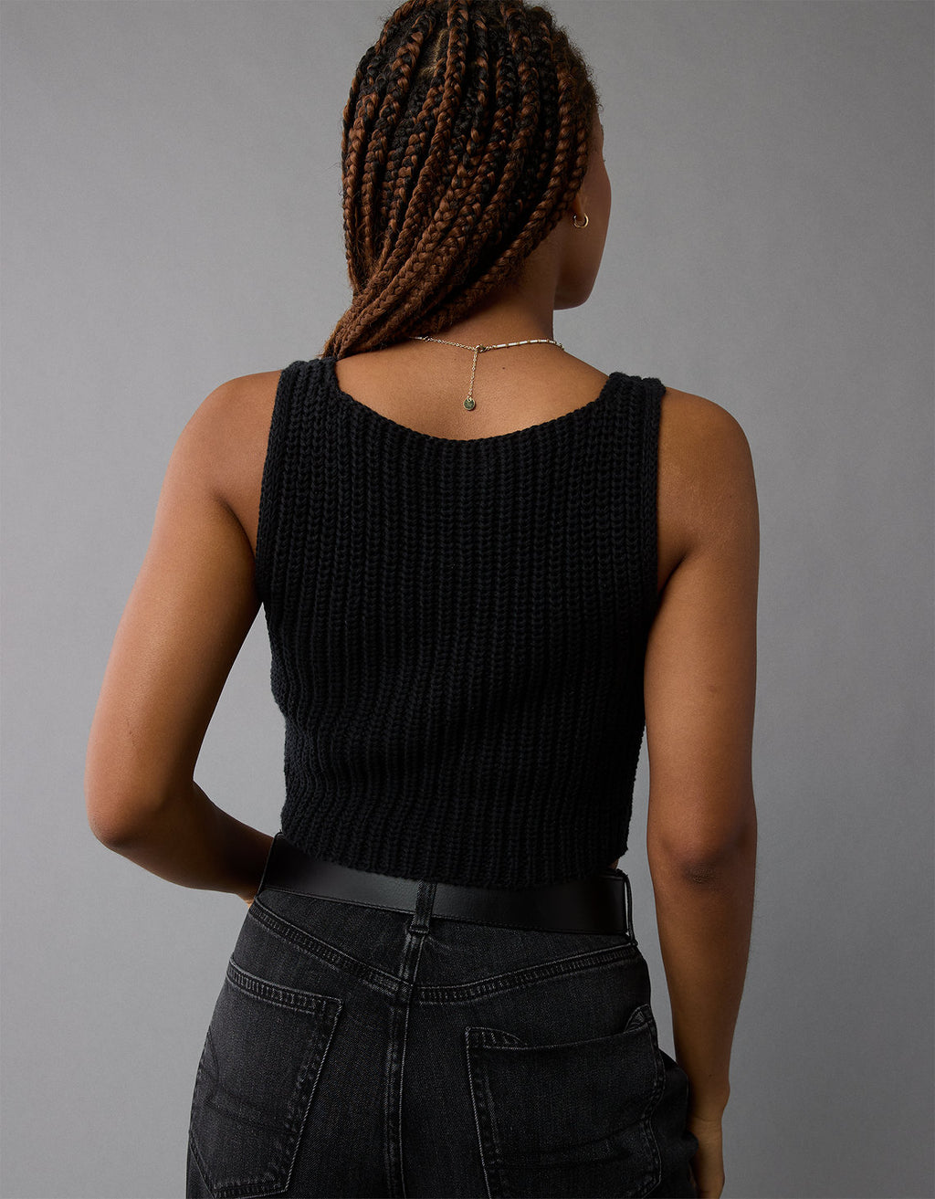 Camiseta sin mangas tipo suéter AE - Negro 1341_1180_001_d2