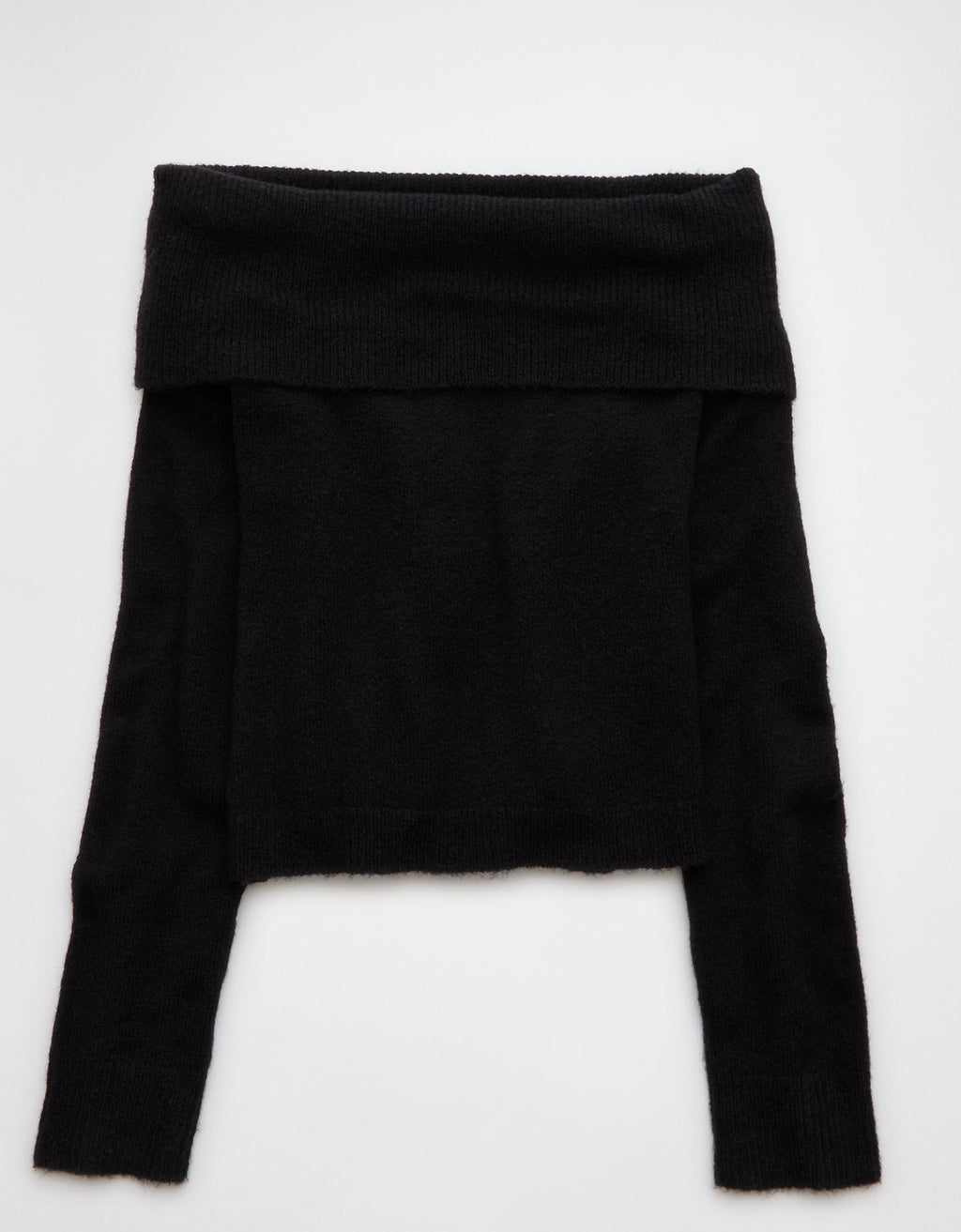 AE Whoa So Soft Suéter con Hombros Caídos - Negro 1341_1322_064_f