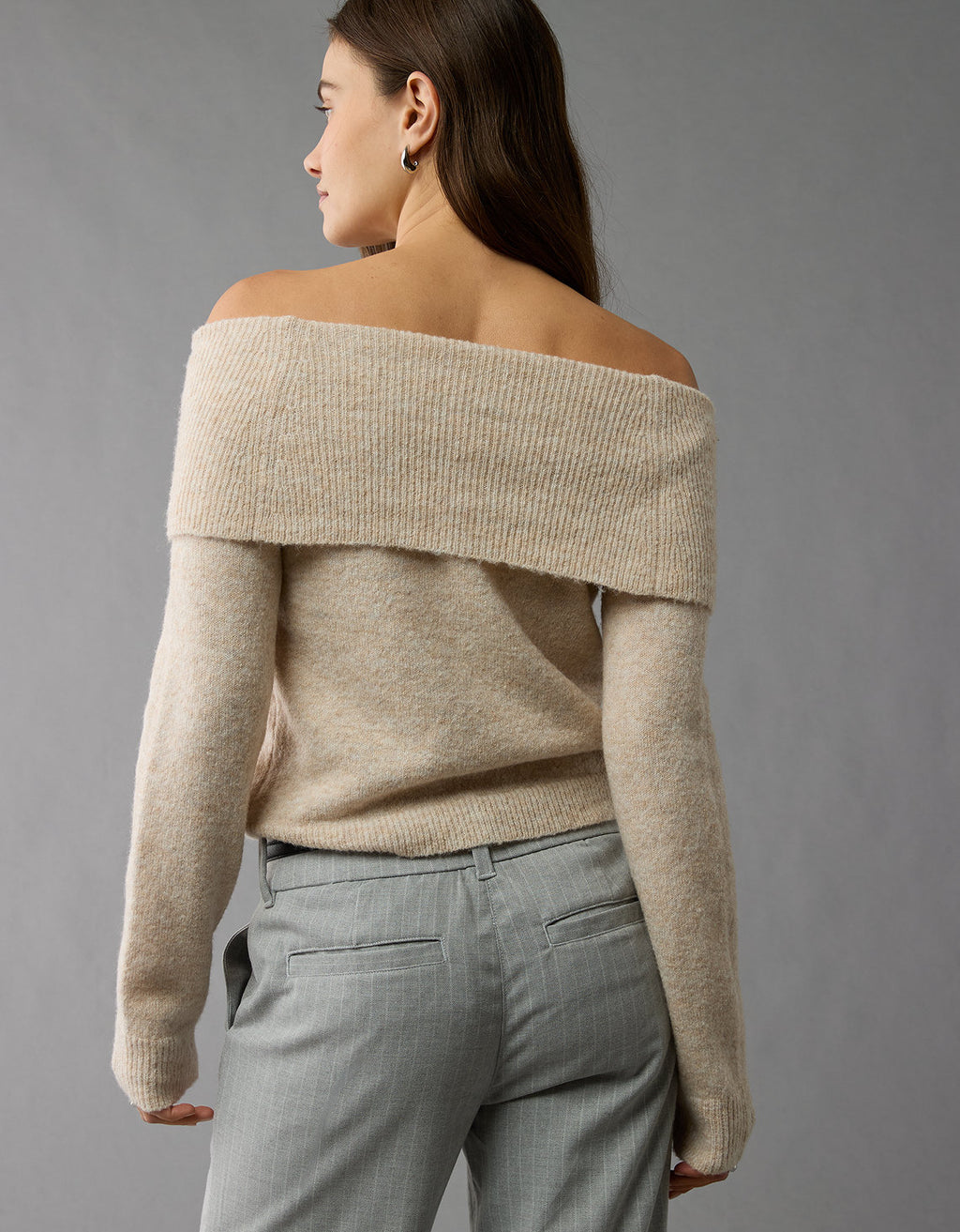 AE Whoa So Soft Suéter con Hombros Caídos - Beige 1341_1322_676_ob