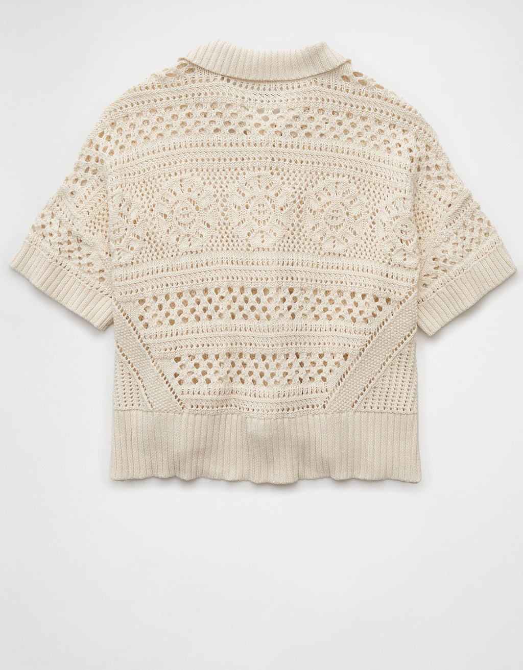 Suéter polo abotonado de crochet para mujer - Generico 1341_1472_106_b
