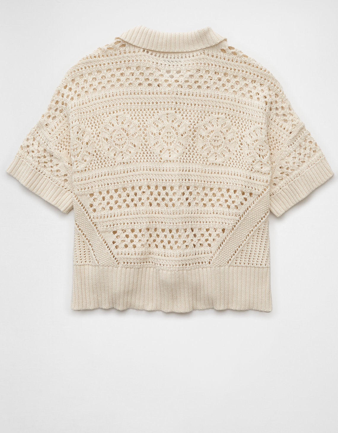 Suéter polo abotonado de crochet para mujer - Generico 1341_1472_106_b