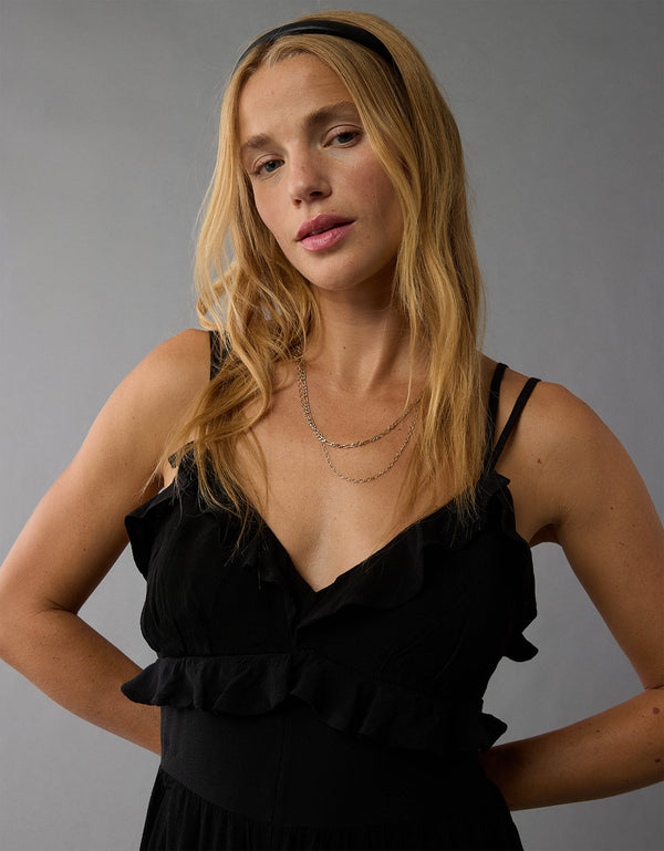 Enterizo con tirantes Mujer AE - Negro