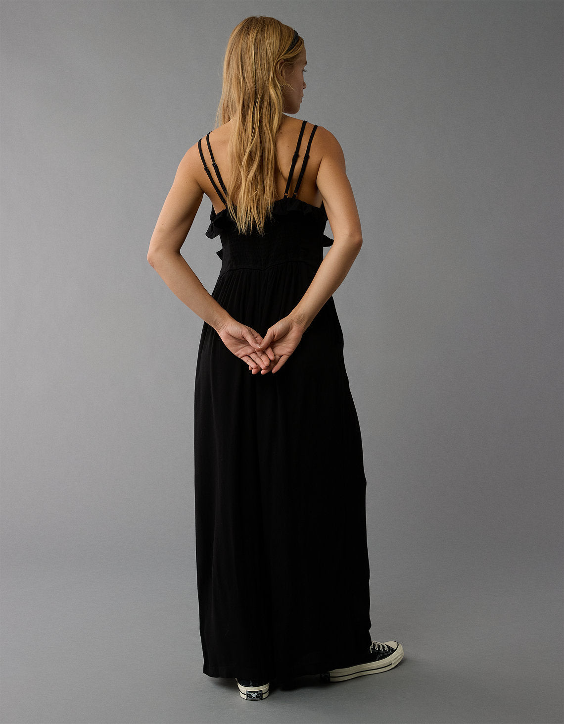 Enterizo con tirantes Mujer AE - Negro 1396_8119_001_ob