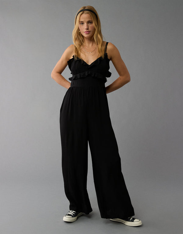 Enterizo con tirantes Mujer AE - Negro