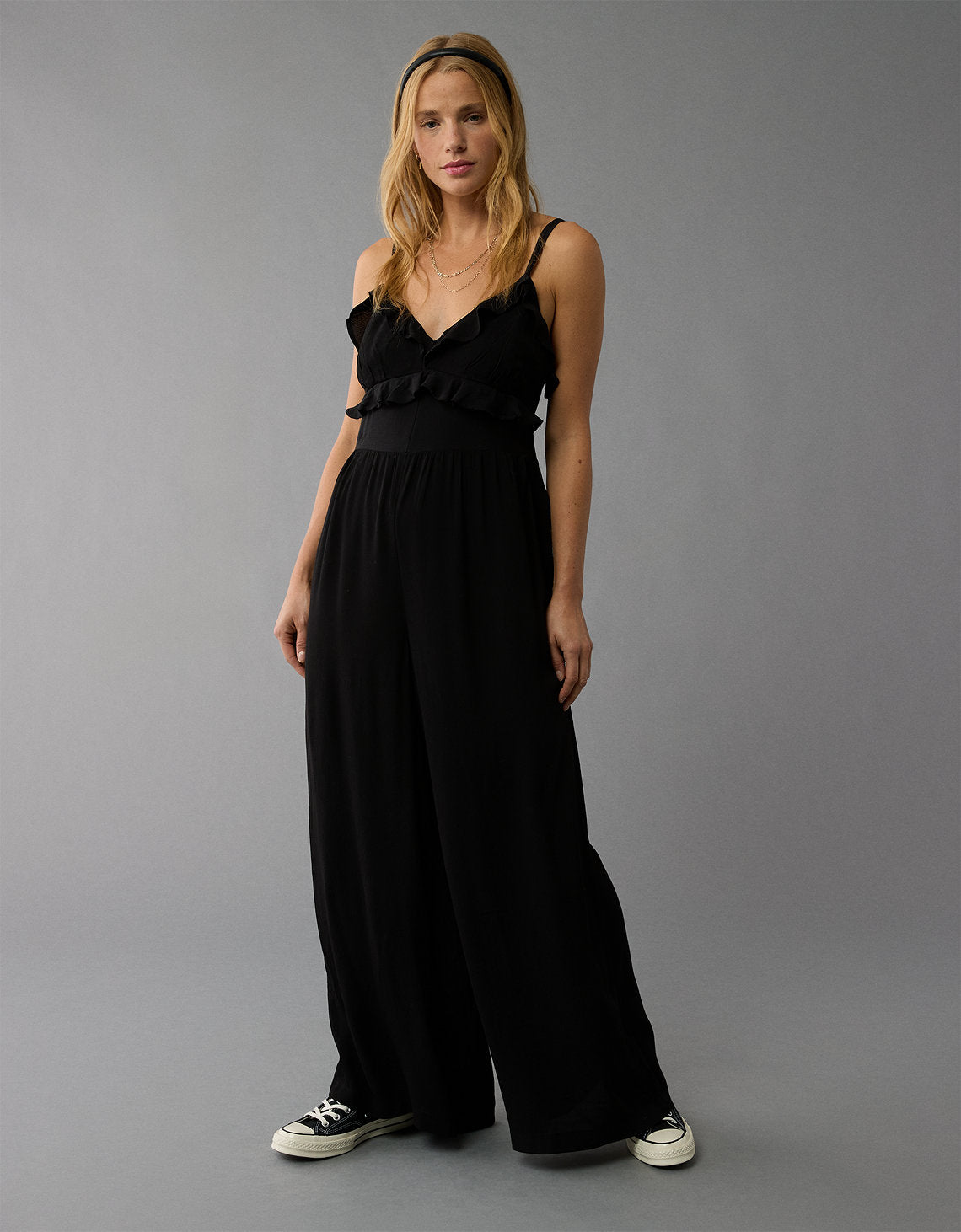 Enterizo con tirantes Mujer AE - Negro 1396_8119_001_os