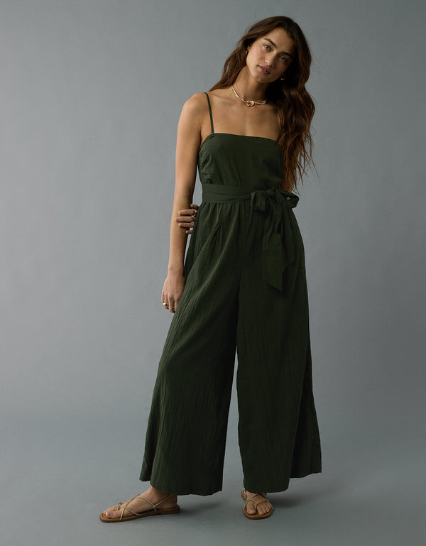 Enterizo Strapless con Cintura Ajustable para Mujer - Verde