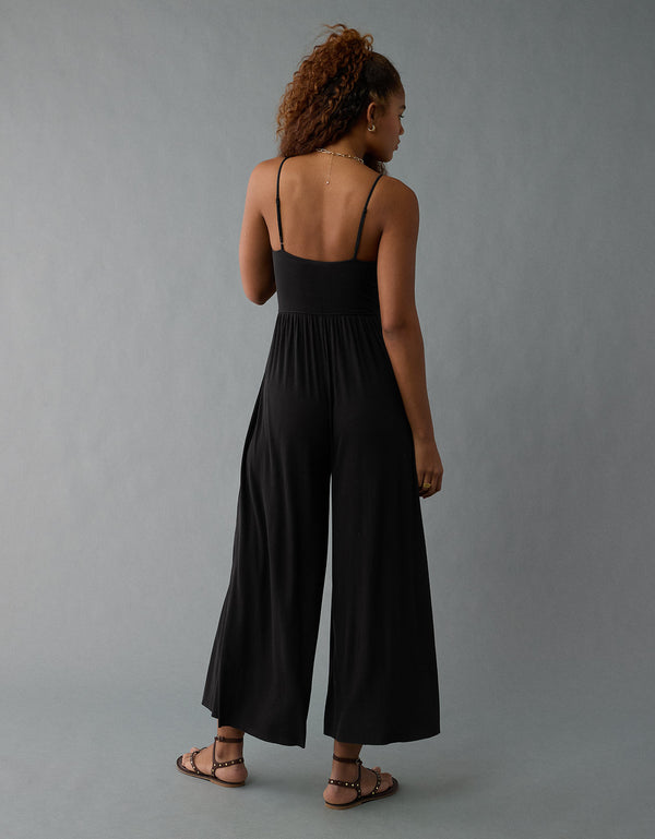 Enterizo Soft & Sexy Wide-Leg Ae - Negro