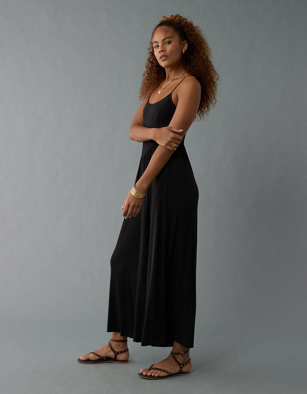 Enterizo Soft & Sexy Wide-Leg Ae - Negro