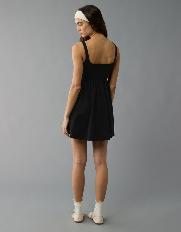 Vestido Mini Tejido para Mujer - Negro