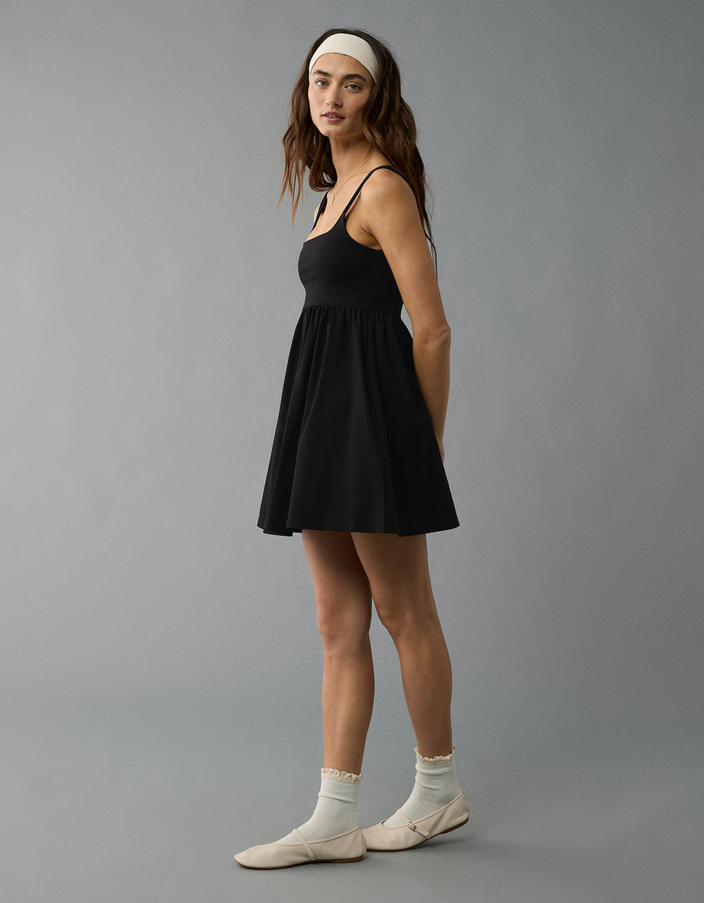 Vestido Mini Tejido para Mujer - Negro 1399_8154_001_of
