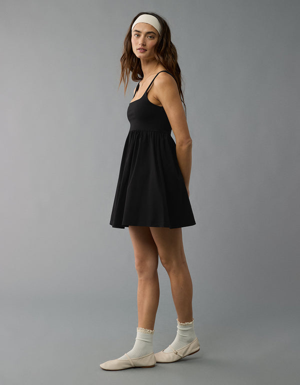 Vestido Mini Tejido para Mujer - Negro