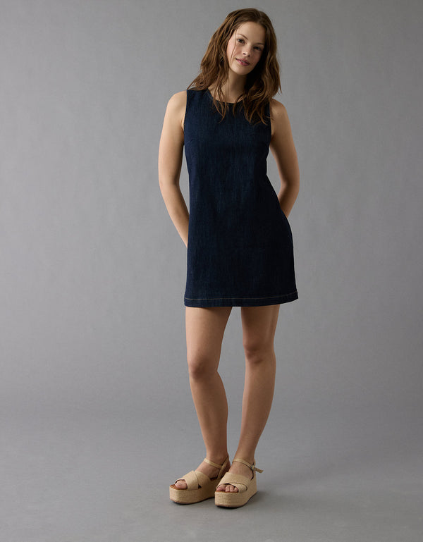 Vestido recto de mujer AE - Azul