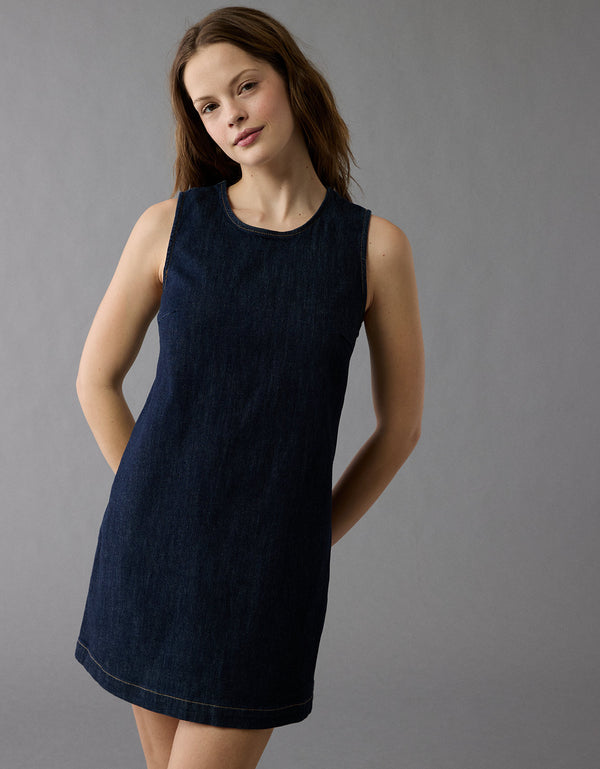 Vestido recto de mujer AE - Azul