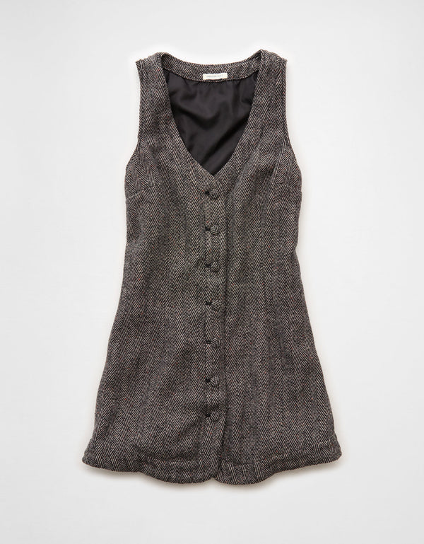 Vestido Mini con Botones al Frente Ae - Multicolor