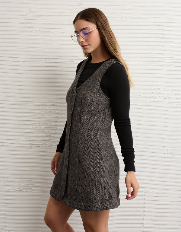 Vestido Mini con Botones al Frente Ae - Multicolor