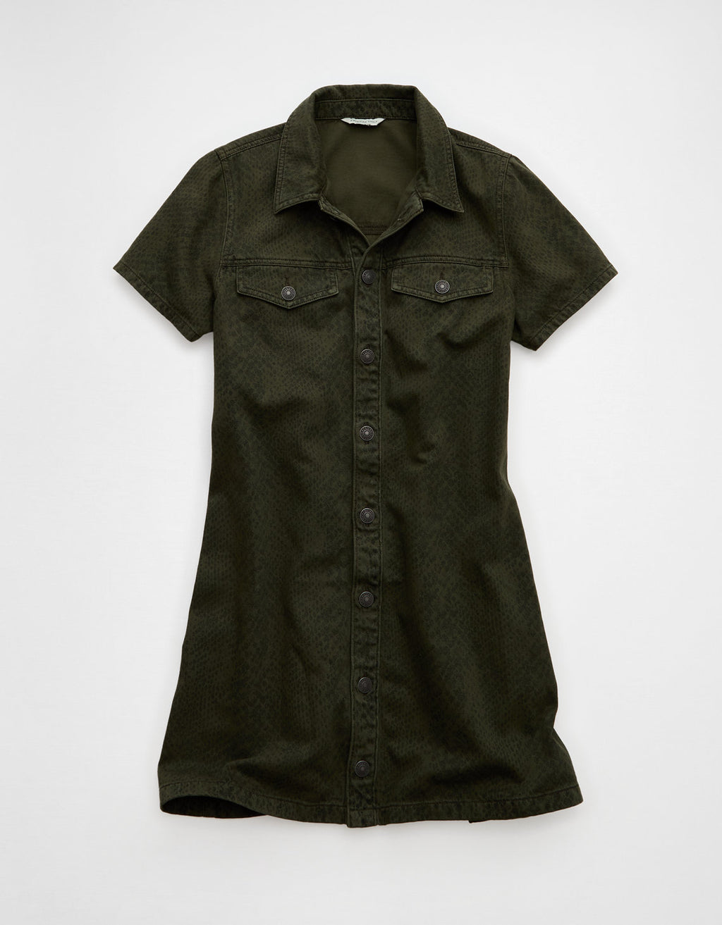 Vestido Mini Camisero de Denim Ae - Verde 1399_8900_300_f