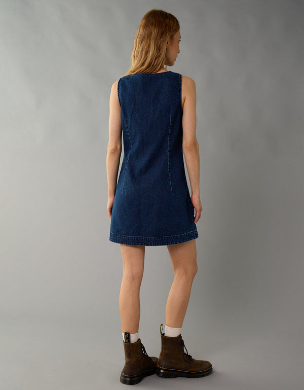 Vestido Mini con Botones al Frente Ae - Generico