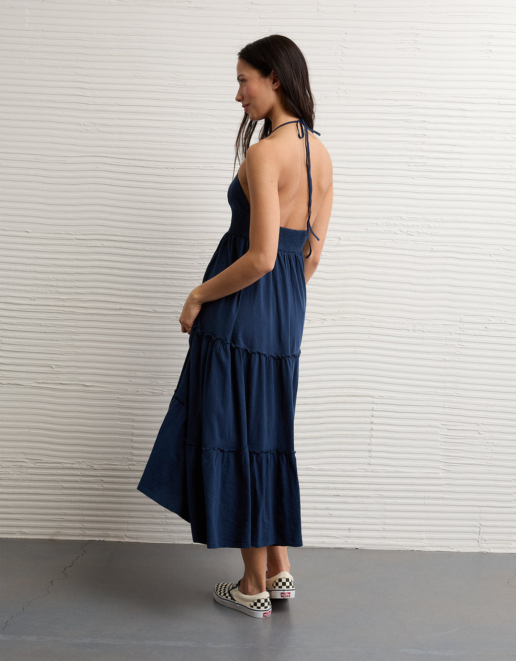Vestido Midi Halter Sunchaser Ae - Azul 1399_9049_738_ob