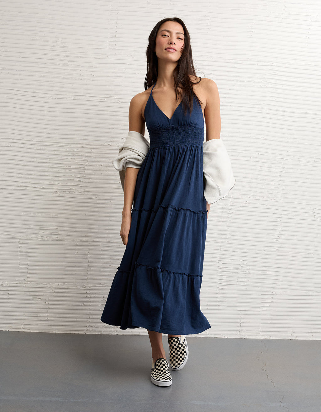 Vestido Midi Halter Sunchaser Ae - Azul 1399_9049_738_of
