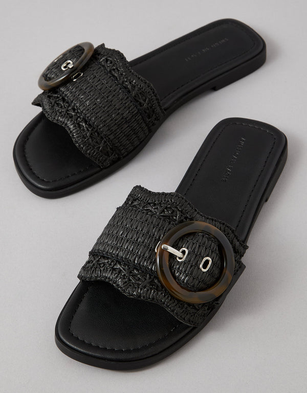 Sandalias Ae acolchadas - Negro