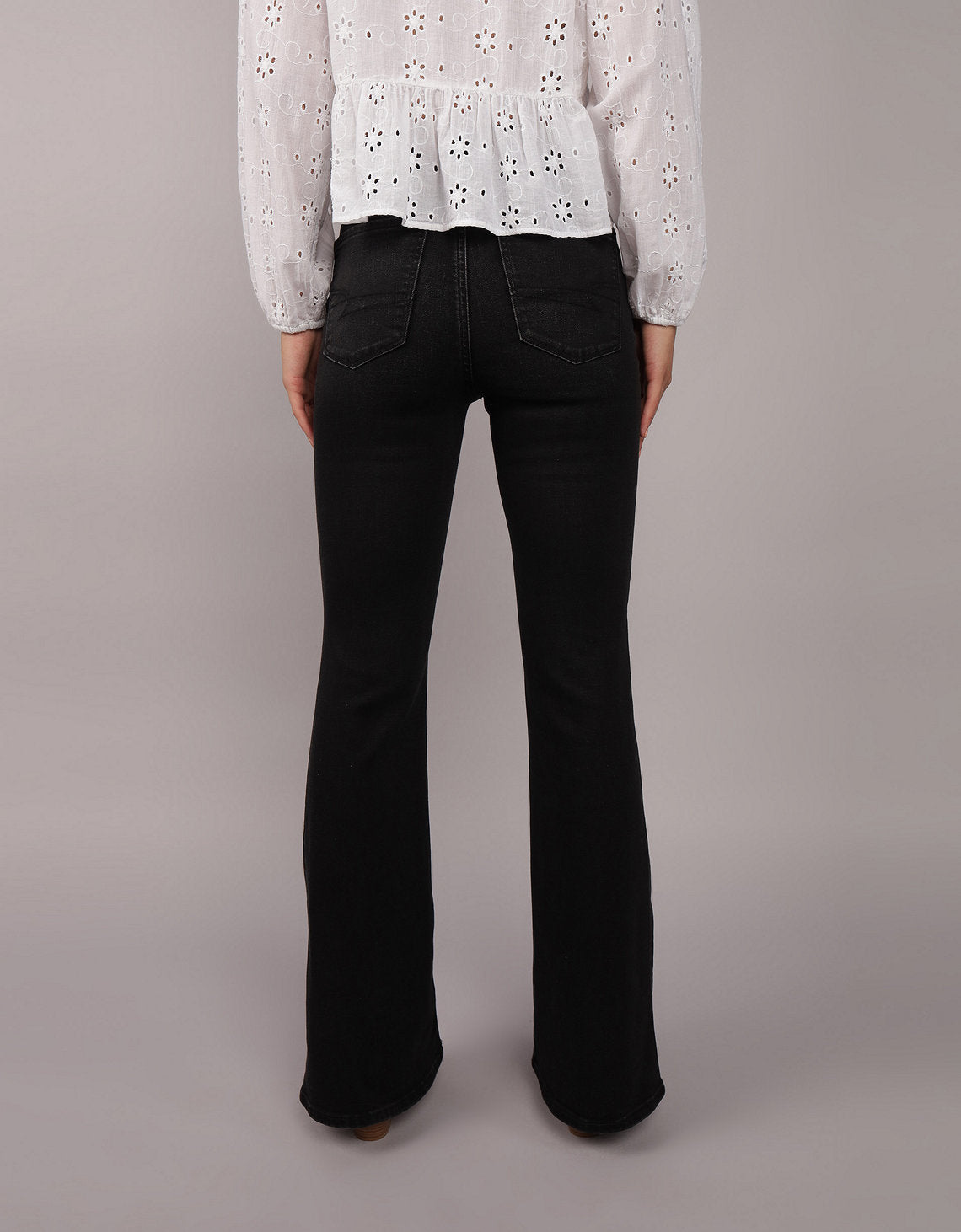 Jean Flare Tiro Alto Mujer AE - Negro 1432_5290_081_ob