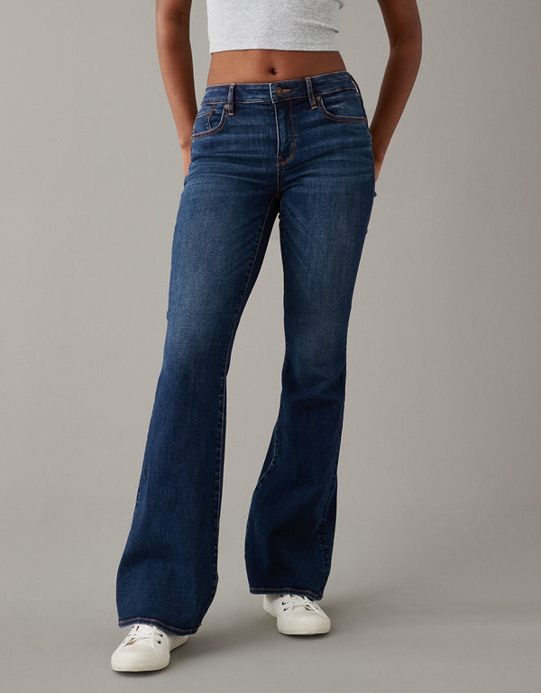 Flare Jean AE Ne(x)t Level de tiro bajo - Azul