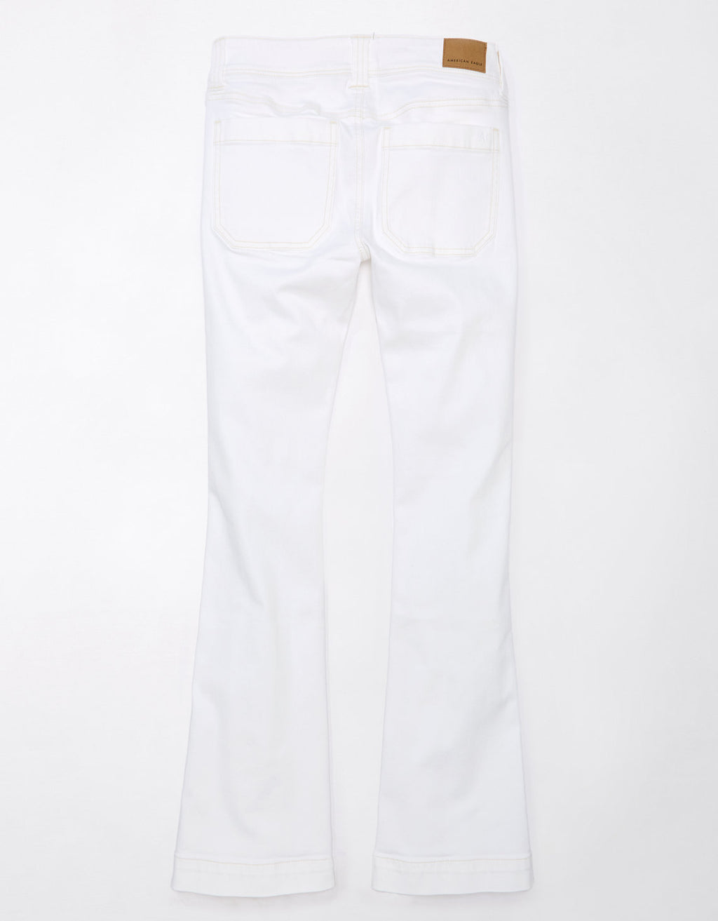 Jean AE de tiro bajo y bota campana para mujer - Blanco 1437_4990_146_b