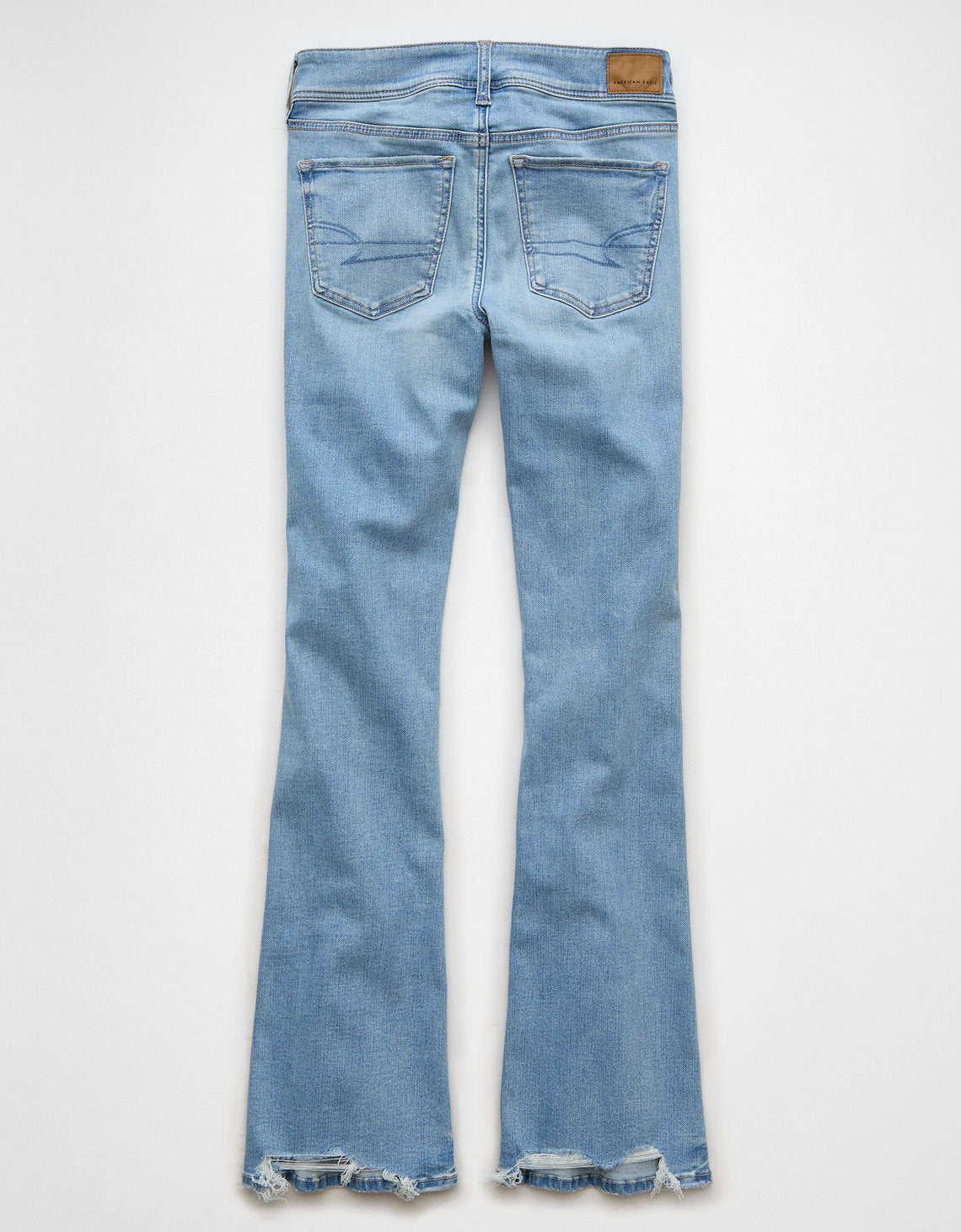 Jean AE de tiro bajo y bota campana para mujer - Azul 1437_5026_433_b