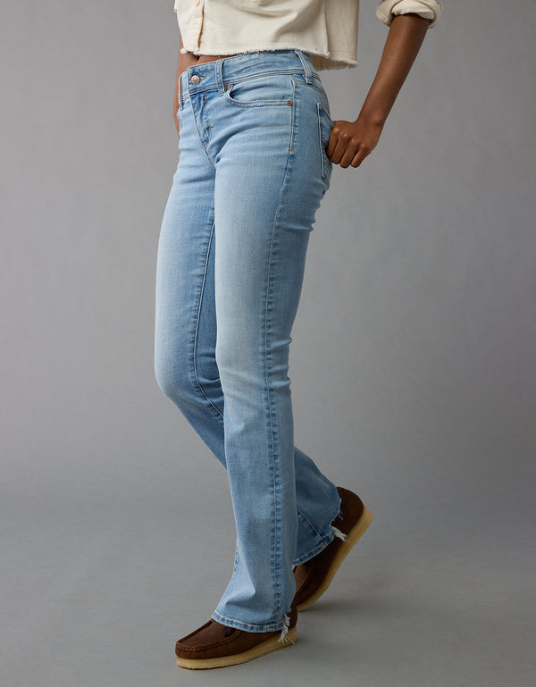Jean AE de tiro bajo y bota campana para mujer - Azul