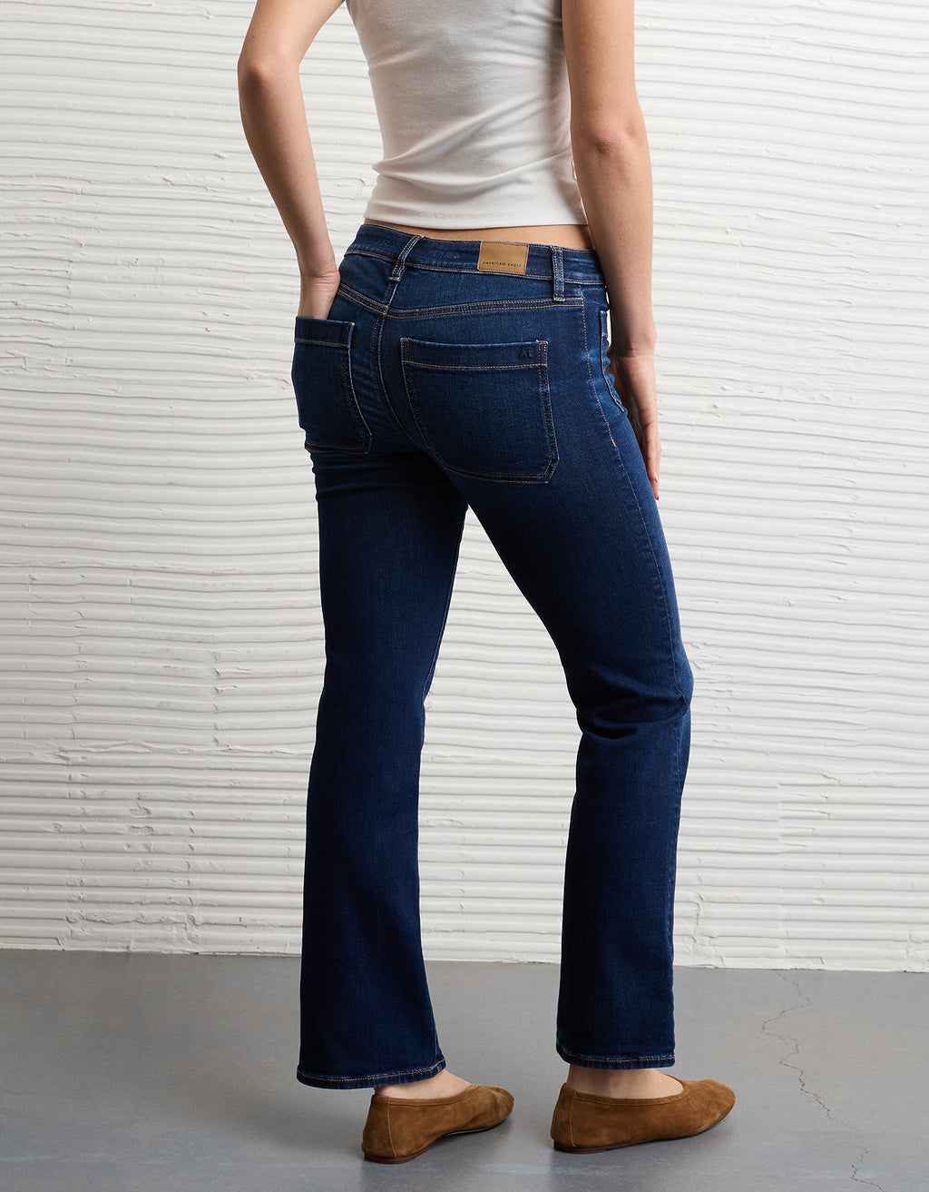 Jean Crop Bootcut Kick de tiro alto Ae Next Level - Azul 1437_6059_521_ob