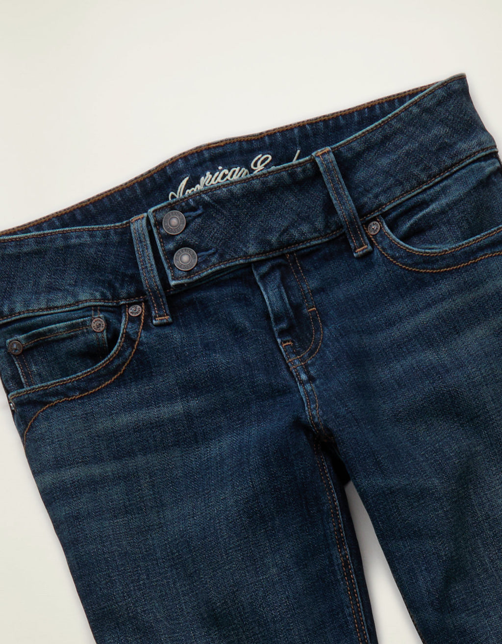 Jeans bootcut ajustados de tiro super bajo - Azul 1437_6210_471_d1