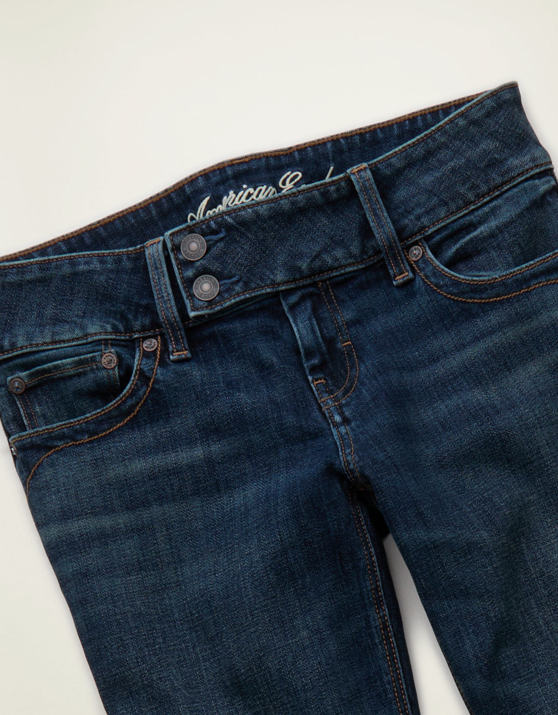Jeans bootcut ajustados de tiro super bajo - Azul 1437_6210_471_d1