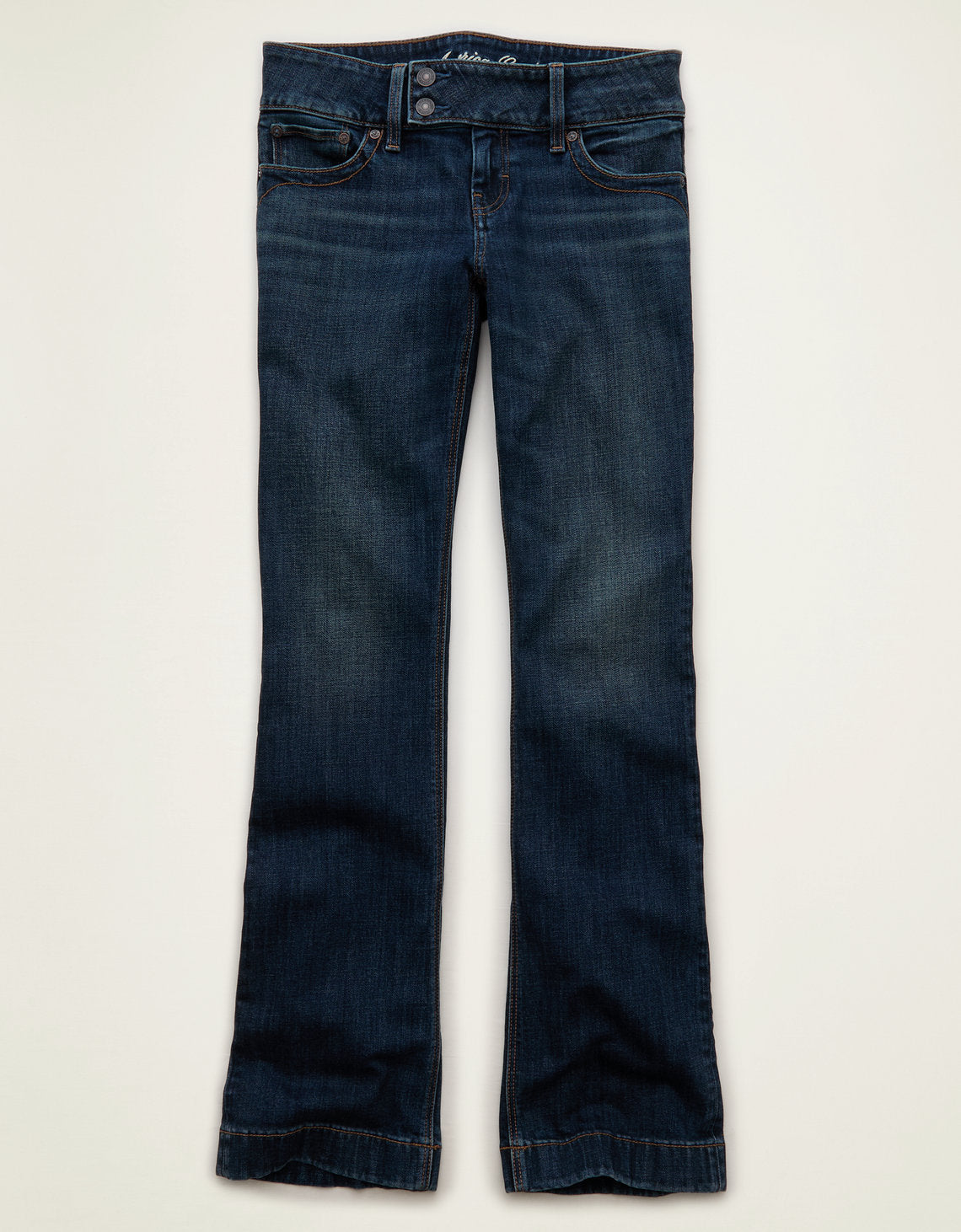 Jeans bootcut ajustados de tiro super bajo - Azul 1437_6210_471_f