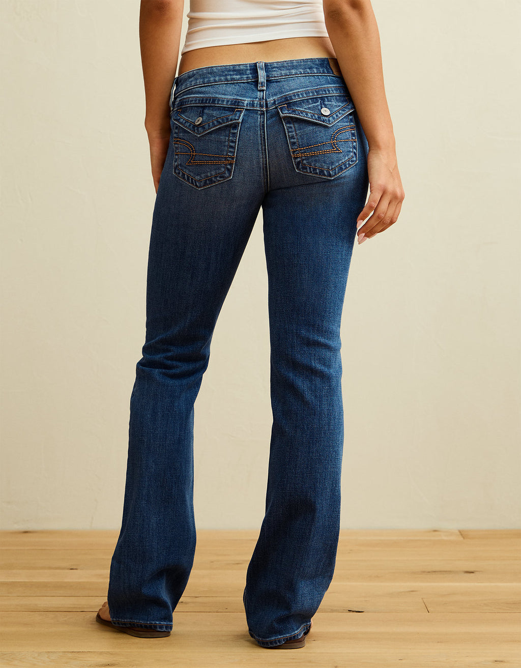 Jeans bootcut ajustados de tiro super bajo - Generico 1437_6305_489_ob