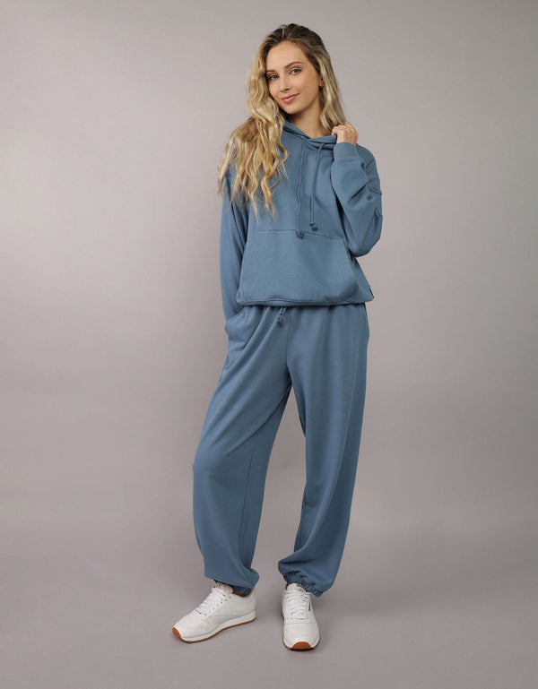 Buzo con capucha de mujer AE - Azul