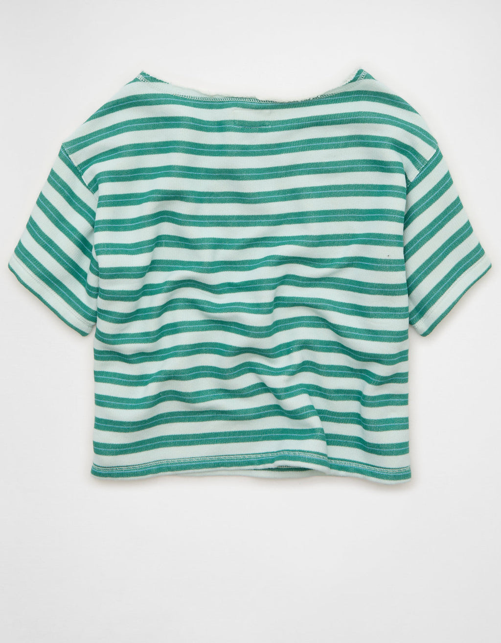 Sudadera de manga corta con escote descubierto - Verde 1455_3089_300_b
