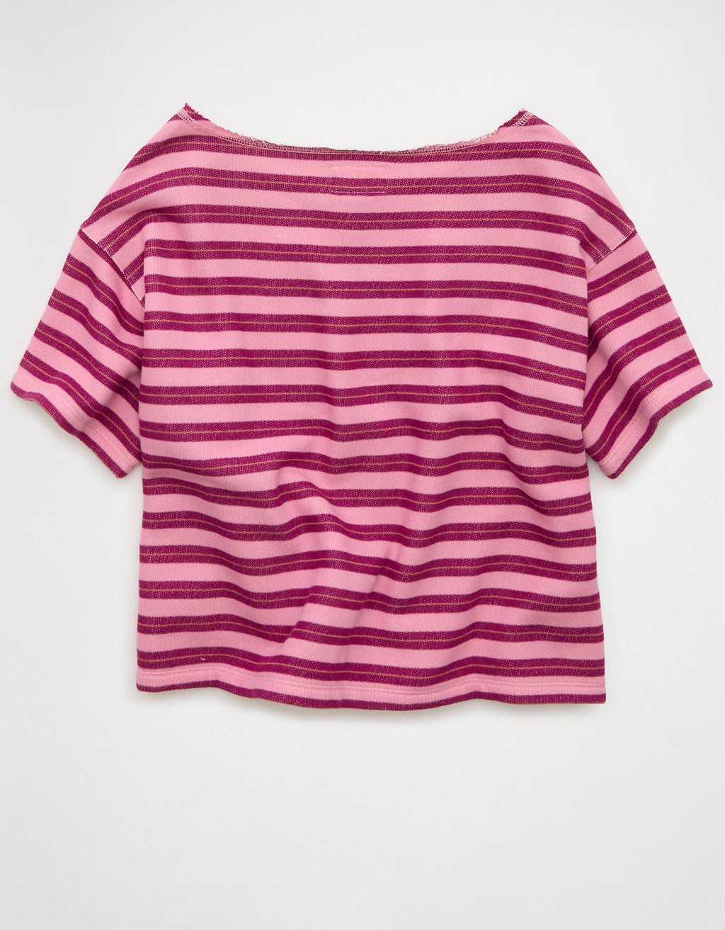 Sudadera de manga corta con escote descubierto - Rosa 1455_3089_615_b